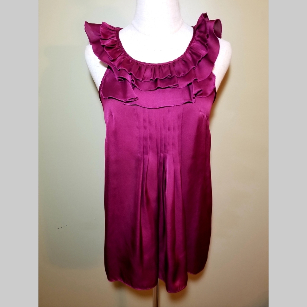 Tramp Tri-Ruffle Sleeveless Blouse